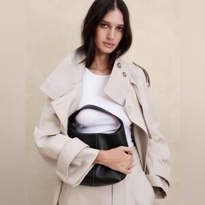 Banana Republic Black Mini Slouchy Vida Handbag